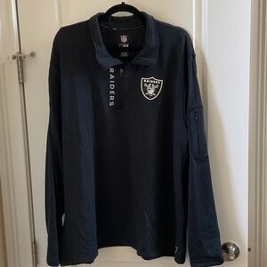 NFL Raiders Black Quarter-Zip Sweatshirt Michael Strahan Collection